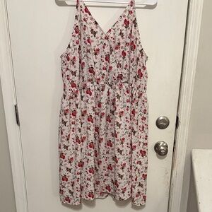 SHEIN Floral Dress - White and Red